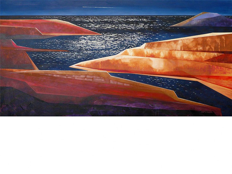 Waterland - Night River / 60X120 cm